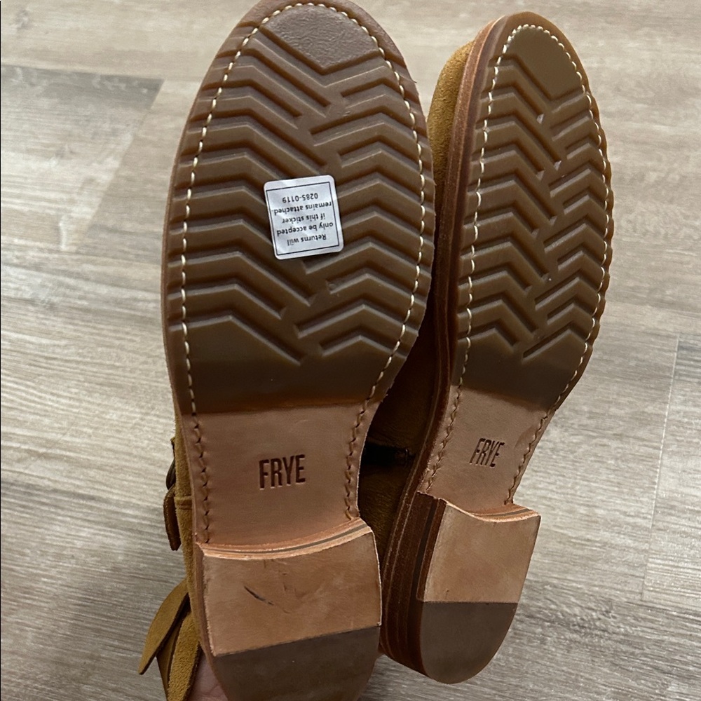 Frye Tan Combat & Moto Boots - Picture 12 of 12